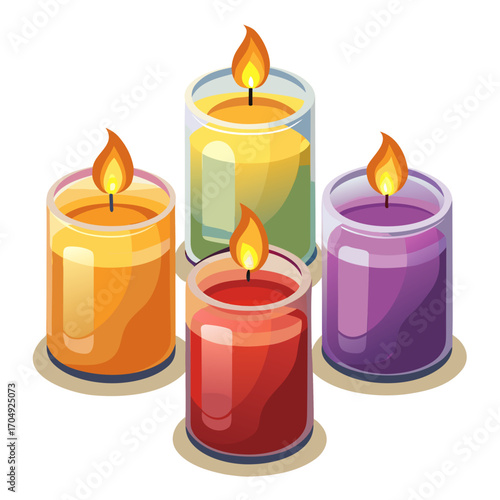 set of candles