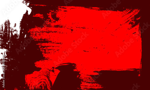 red watercolor brush painting banner panel grunge graphic element abstract background