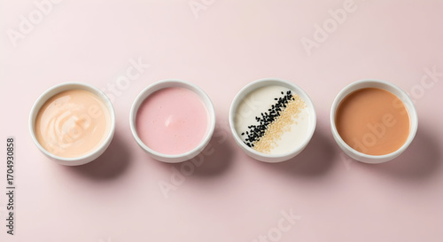 Wallpaper Mural Delicious Yogurt Variety Pack Four Flavors Perfect For Breakfast Or Snack Torontodigital.ca