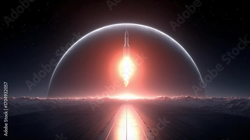 Interstellar Rocket Takes Off to Welcome Dawn