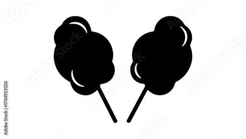 Cotton candy pair with transparent background