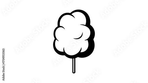 Cotton candy treat with transparent background