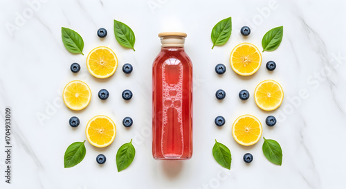 Wallpaper Mural Refreshing Blueberry Lemon Infused Water Detox Drink Recipe Torontodigital.ca