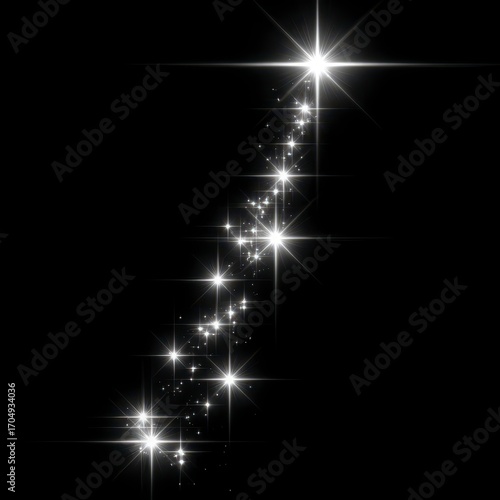 Wallpaper Mural Sparkling, diagonal streak of light against a black backdrop Torontodigital.ca