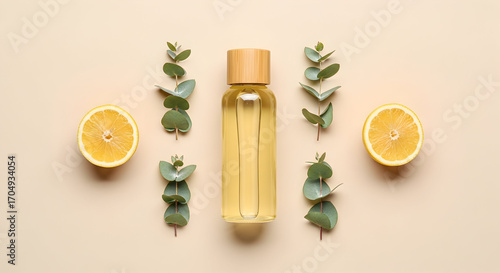 Wallpaper Mural Natural Lemon Eucalyptus Essential Oil Bottle Product Photography Torontodigital.ca