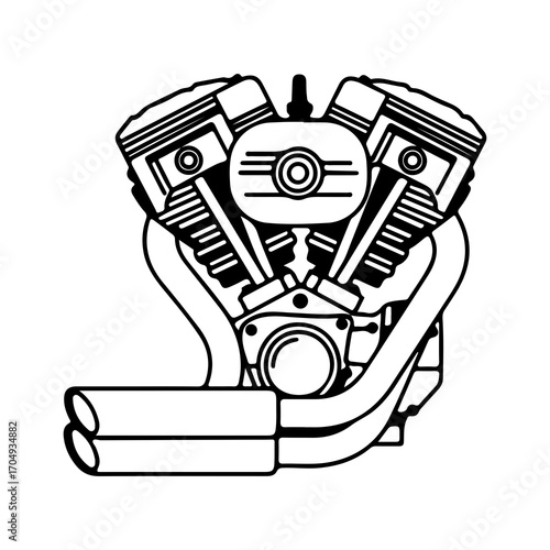 Engine cutout with transparent background