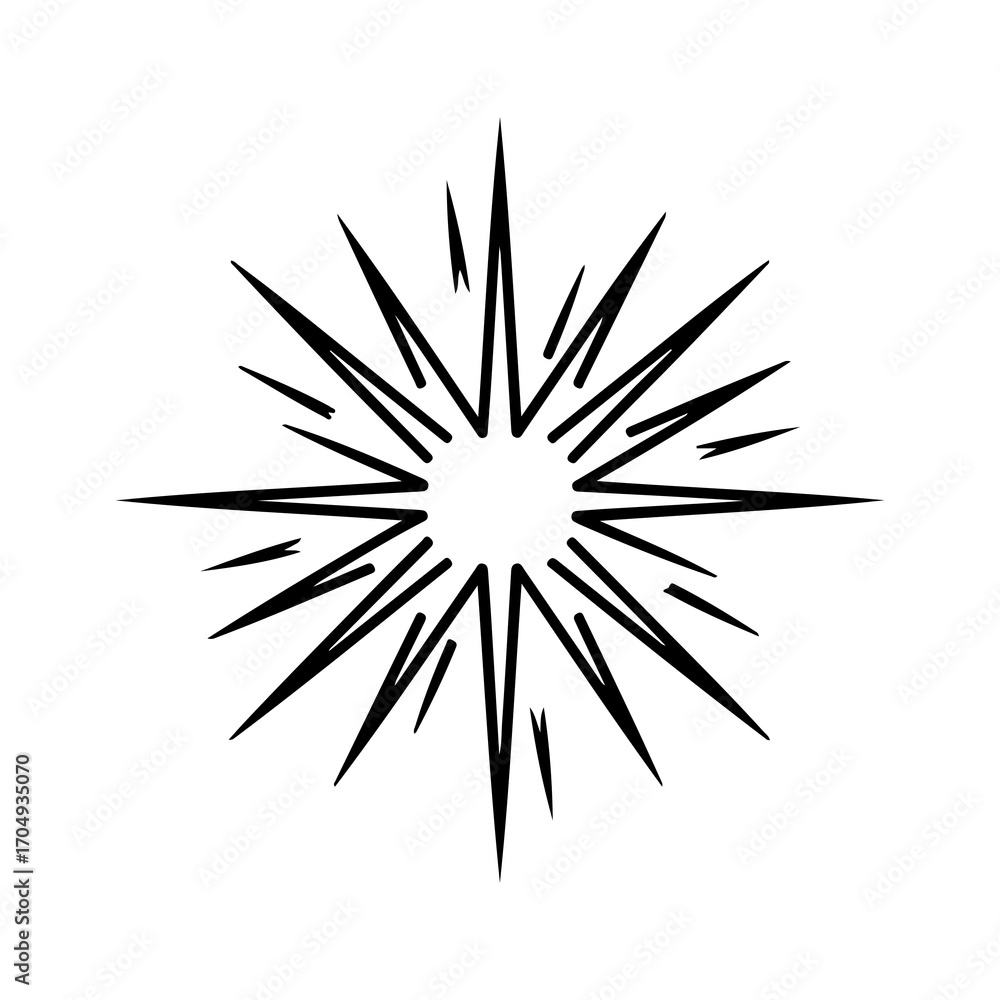 Fototapeta premium Exploding starburst with transparent background