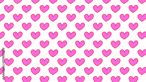 pink heart pattern on transparent or white background png