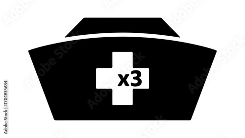 First aid kit icon with transparent background