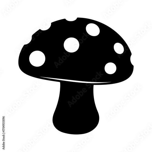 Fly agaric mushroom with transparent background