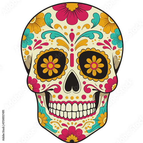 Day of the Dead Sugar Skull Vector