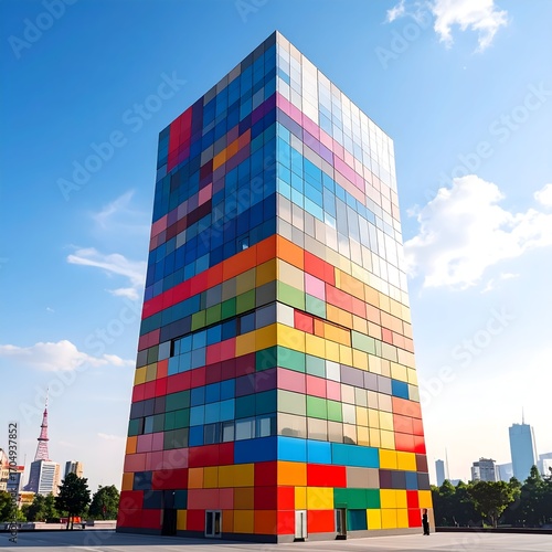 Colorful modern building exterior