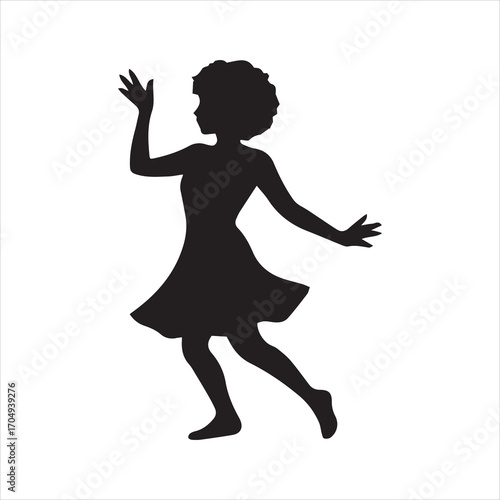 Pop silhouette vector with white background