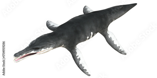Fotografie Realistic 3D rendering of a prehistoric marine predator