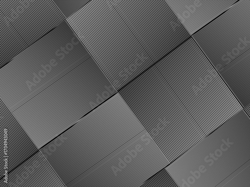 Black background with white abstract lines forming a square.