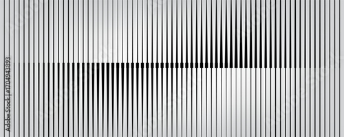 Thin line halftone gradient texture. Fading vertical stripe gradation background. Repeating wide pattern backdrop. Black parallel lines wallpaper for overlay, print, cover, banner, poster. Vector