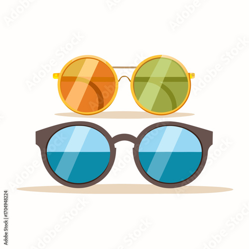 sun glasses and sunglasses