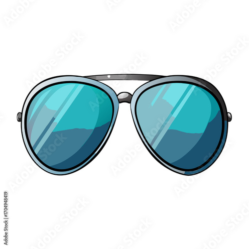 sunglasses on white background