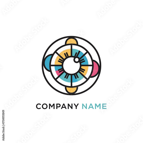 Colorful Eye Logo Design.