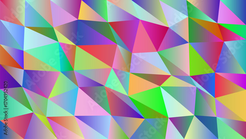 Abstract geometric background with vibrant gradient colors and sharp triangular shapes