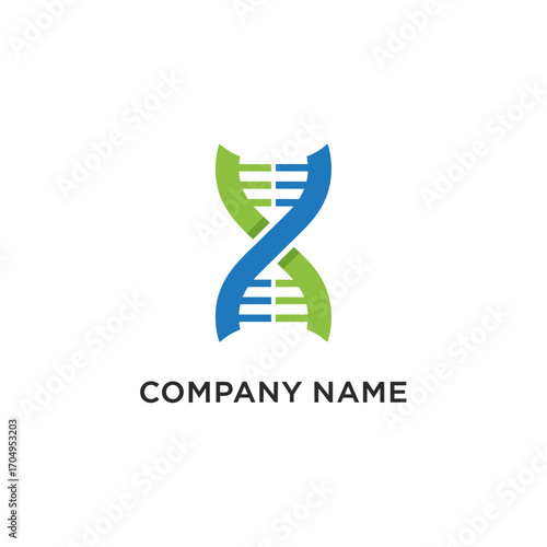 dna double helix logo design.