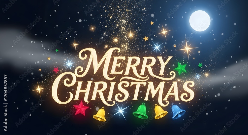 Fototapeta premium Merry Christmas Holiday Greeting Card