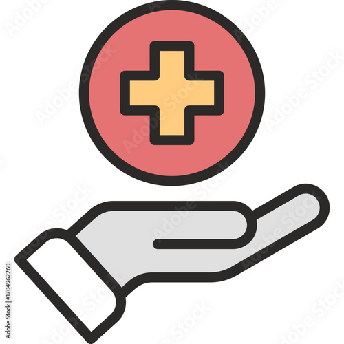 Health flat icon. Health icon suitable for web and mobile application