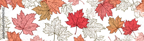 Hand-Drawn Autumn Leaf Patterns