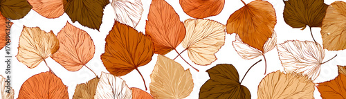 Hand-Drawn Autumn Leaf Patterns