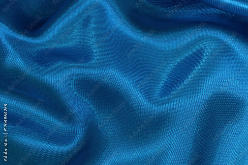 Obraz premium Blue fabric cloth texture for background and design art work, beautiful crumpled pattern of silk or linen.