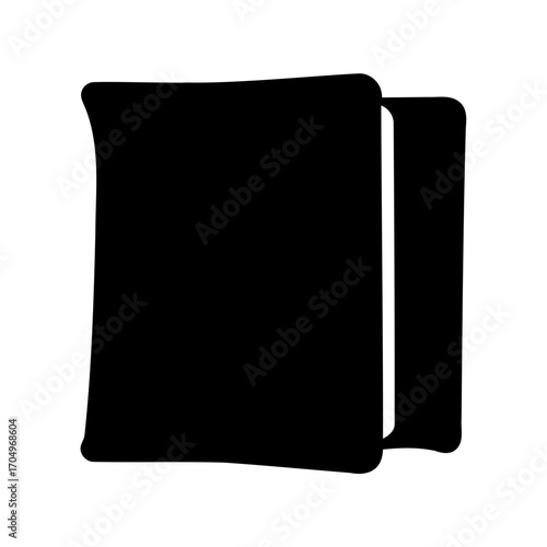 Black silhouette of a coffee pitcher or creamer on a white background