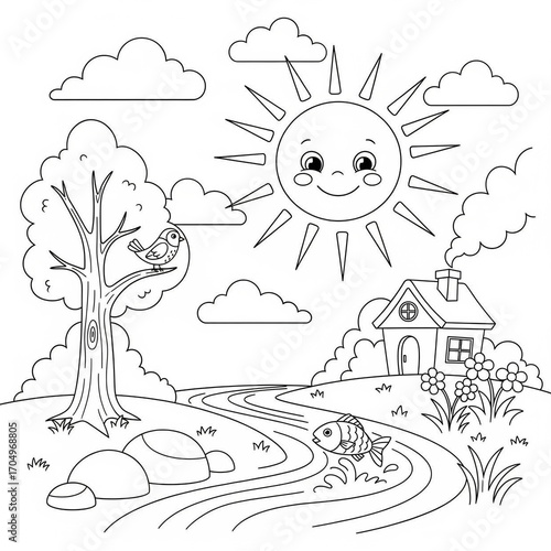 simple children's coloring book