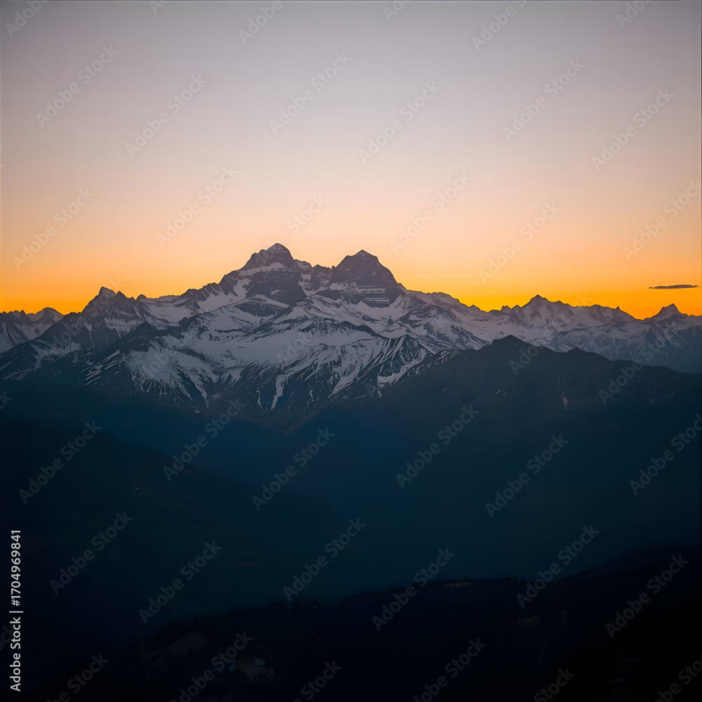 Fototapeta premium sunset in the mountains
