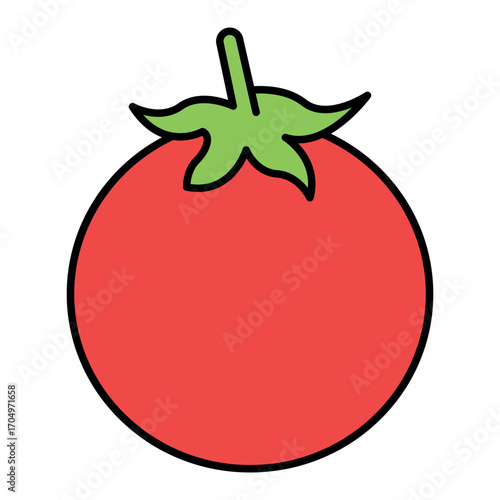 Tomato Vegetable Icon – Healthy Organic Food Illustration