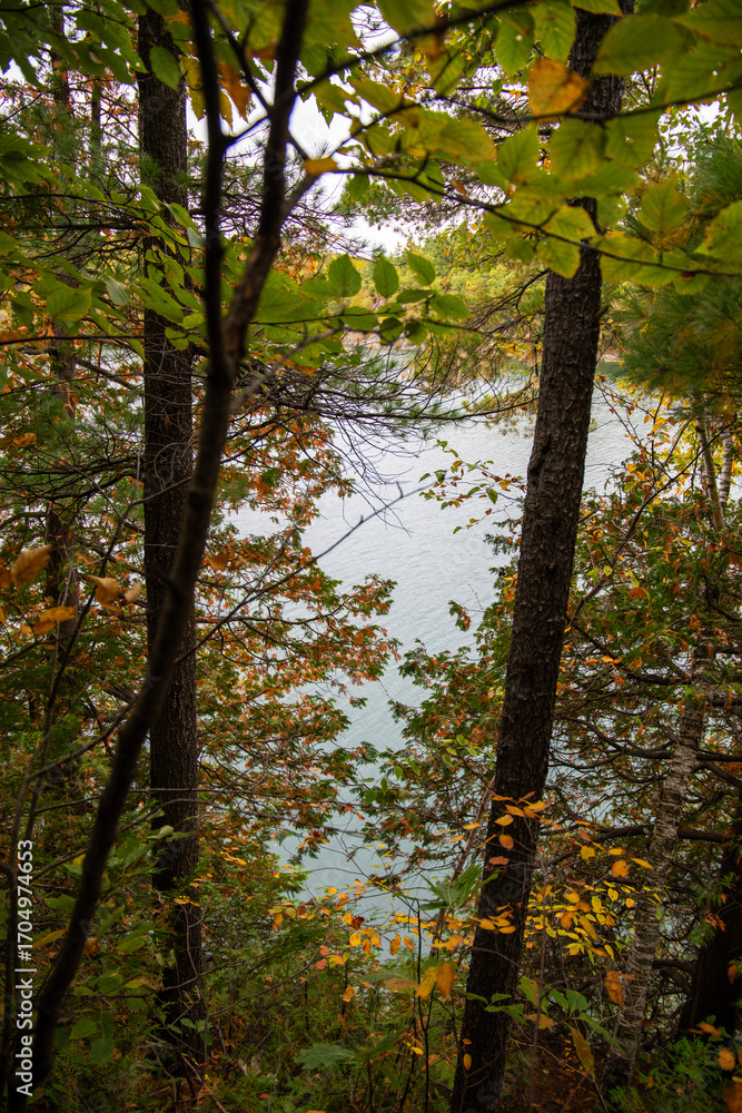 Obraz premium Pink Lake in Gatineau Park, Quebec, Canada