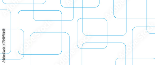 Minimal geometric background. Dynamic blue shapes composition with white lines. Abstract background modern hipster futuristic graphic. Vector