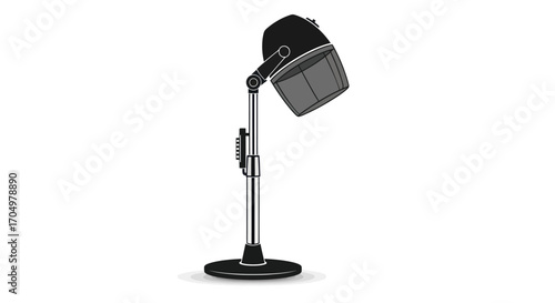 Black Hair Dryer Stand for Professional or Home Use.
