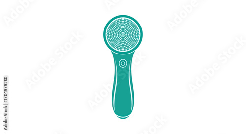 Teal facial cleansing brush for skincare routine and beauty treatments.