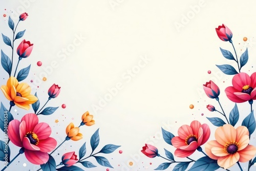 Subtle watercolor floral motif, endlessly looping , vintage, subtle, pastel