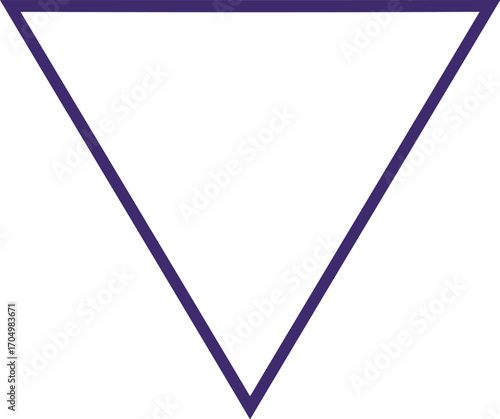 Simple Geometric Shape Abstract Triangle Vector Illustration Minimalist Design	