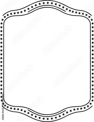 Decorative Border Design with Small Stars Element	