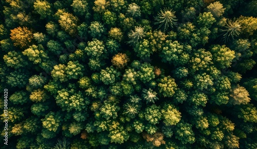 Drone shot of trees