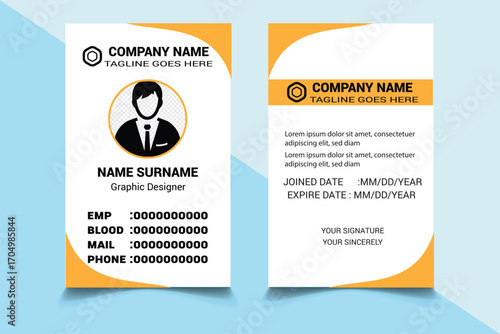 ID card design bundle, Simple business Id card design template, school and Employee ID Card Design Template, Unique, corporate, Abstract professional id card design templates for Employee and others