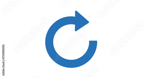 Blue circular arrow symbol for refresh and reload.