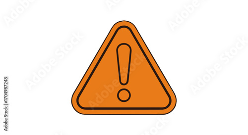 Free Download Orange Triangular Warning Sign. - GFXLoad