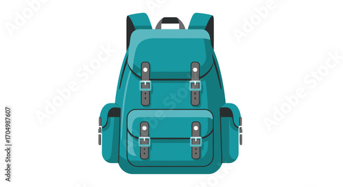 Teal Backpack for Travel or School.