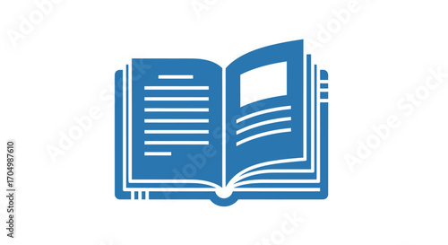 Stylized open book icon representing knowledge and learning.