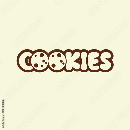 This logo features the word “COOKIE” in a unique design, where the letters “OO” are replaced by illustrations of two round cookies. Cookies evoke a sense of deliciousness, sweetness, and temptation. 