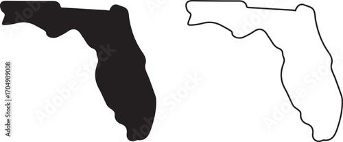  Florida map outline silhouette