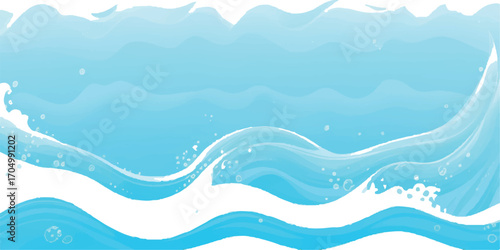 Turquoise blue water background with soft waves ideal for graphic design projects